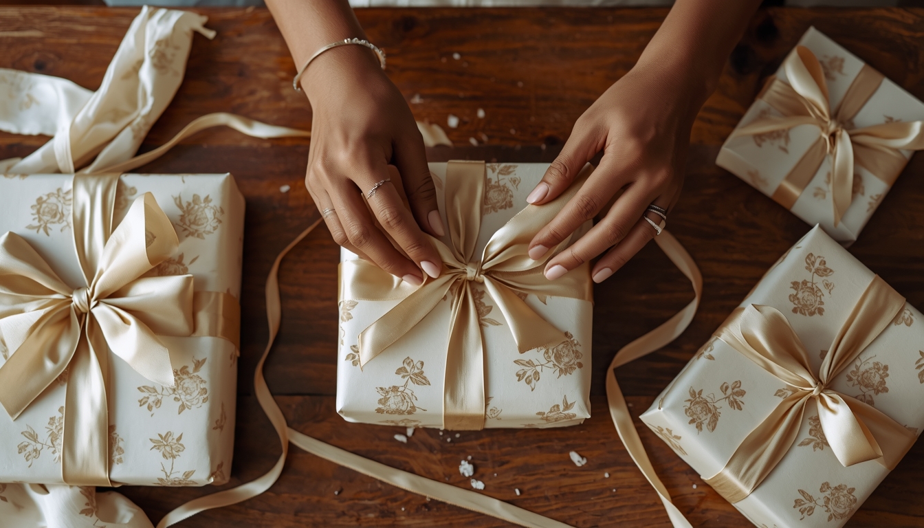 Ročno zavijanje daril z elegantnimi materiali